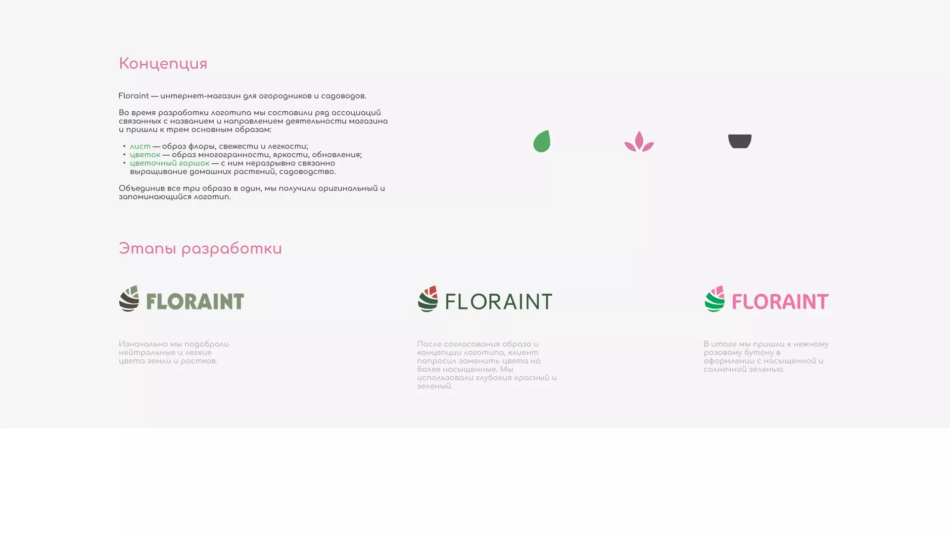 Создание логотипа и интернет-магазина «FLORAINT» в Ясном